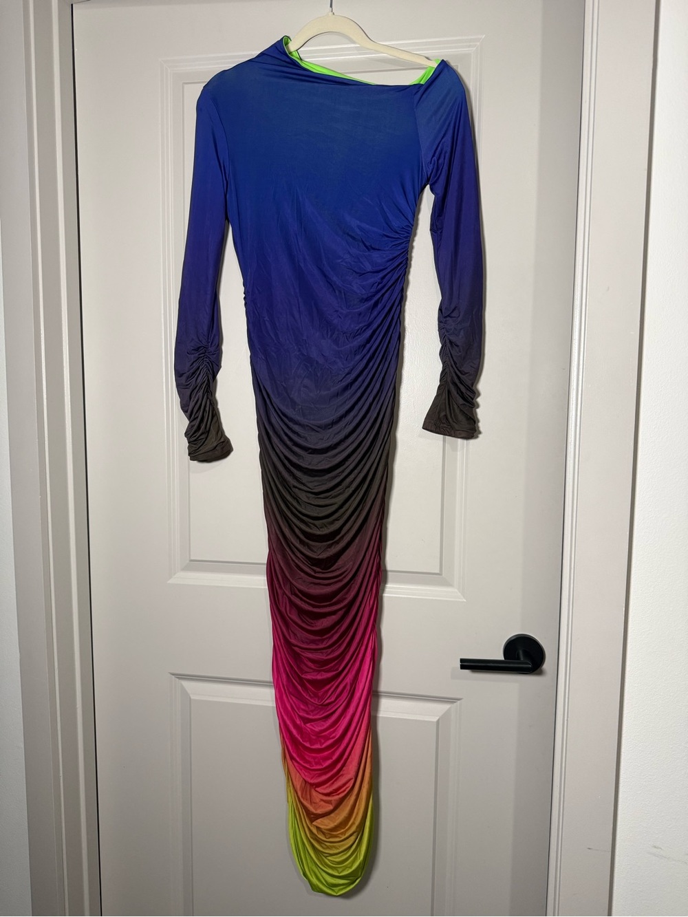 BRUCE GLEN CHOCOLATE RASPBERRY RUCHED MAXI DRESS - Picture 2 of 4